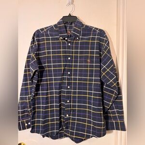 Duck Head Men's Plaid Shirt - Navy, Yellow, Purple